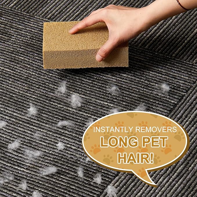 6 Pack Pet Hair Remover Sponge Cat and Dog Hair Sponge Rubber Pet Hair Lifter Pet Hair Removal Tool Remove Pet Hair from Furniture Carpet Bedding Clothing 6.26 x 3.28 x 1.89 Inch