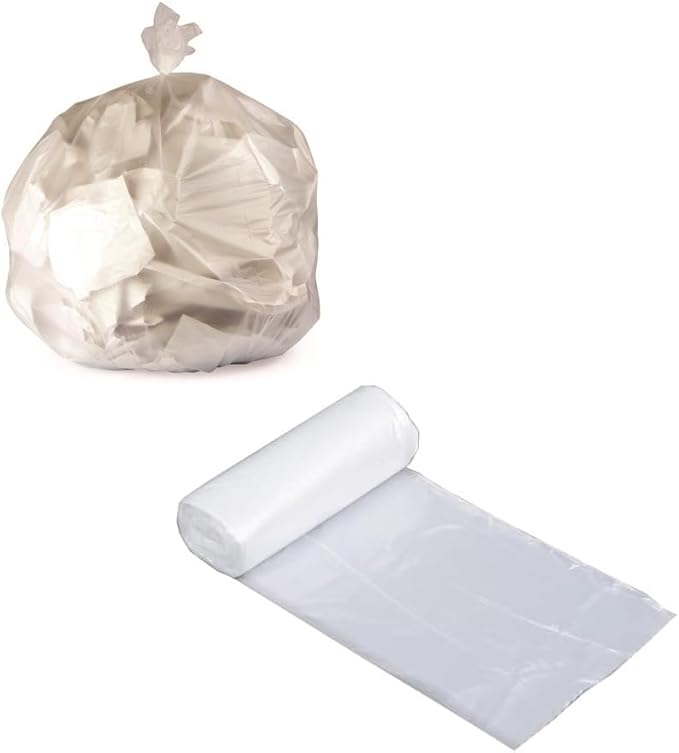 2000 Count 4 Gallon 6 Microns 17 x 18 High Density Trash Bags Can Liner