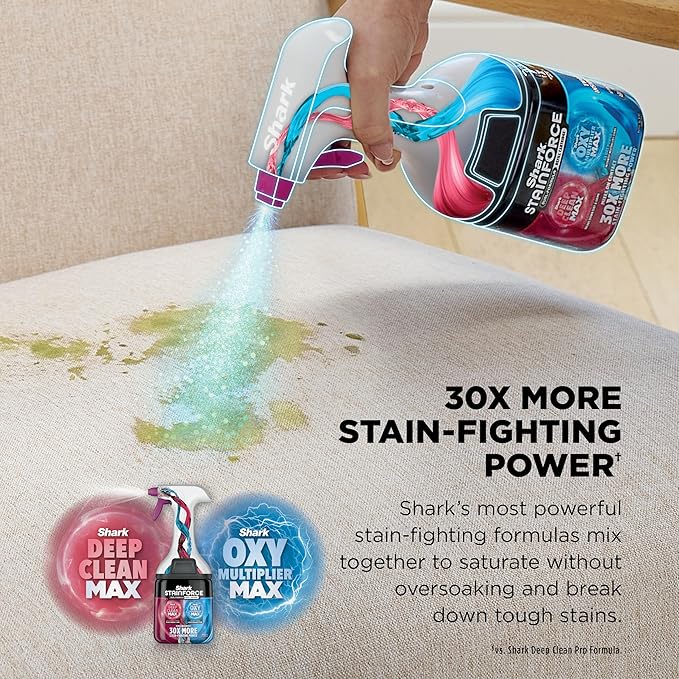 Shark EveryMess Ultra-Powerful 3-in-1 Wet Vac Dry Vac &amp Stain Eliminator with StainForce Technology Perfect for Homes Pets and Cars 3 Accessories and Cleaning Solution Gray VX101