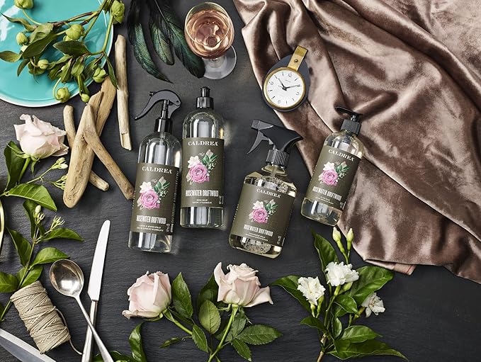 Caldrea Linen and Room Spray Air Freshener Made with Essential Oils Plant-Derived and Other Thoughtfully Chosen Ingredients Rosewater Driftwood 16 oz 2 Pack