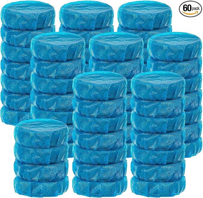 G · PEH Automatic Toilet Bowl Cleaners Tablets Long Lasting Toilet Bowl Cleaners Tablets Blue Toilet Tank Cleaner Tablets for Freshening &amp Cleaning for Bathroom 60 Pack