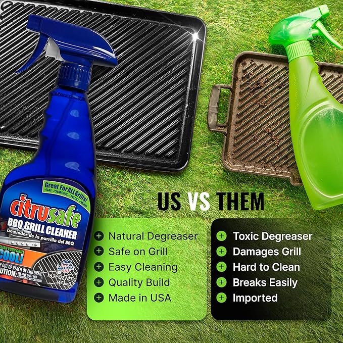 Citrusafe BBQ Grill Cleaner Exterior Cleaner &amp Microfiber Towel