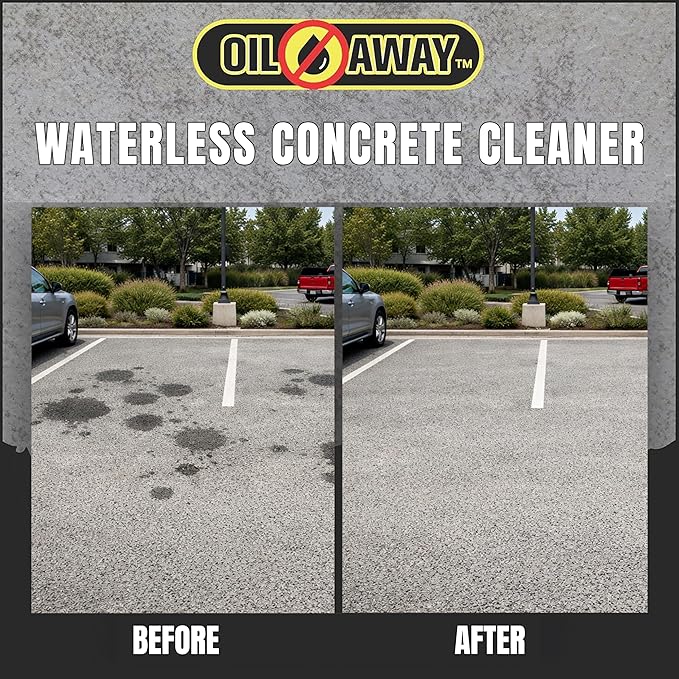 Oil Stain Fighter -5 lbs Industrial Size | For Embedded Dry Oil Stains | No Rinse Concrete Cleaner for Driveways and Parking Lots | Safe for Pets and Environment