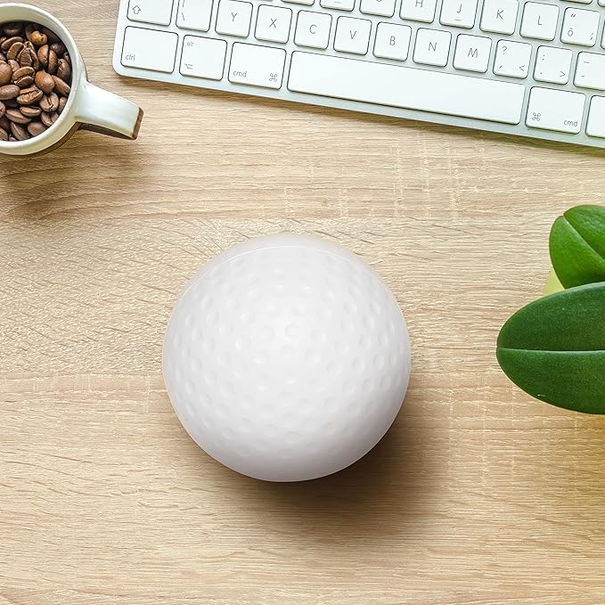 DISCOUNT PROMOS Custom Golf Shaped Squeeze Balls Set of 50 Personalized Bulk Pack - Perfect for Promotional Giveaways - White