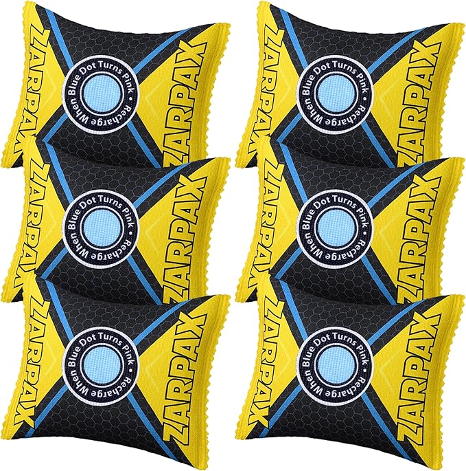 4.4 oz/125g Rechargeable Desiccant Packs Dehumidifier Bag - 6 Pack - Moisture Absorbers For Safes Car Bathroom Storage - Moisture Remover Eliminates Humidity - Reusable Desiccant Bags