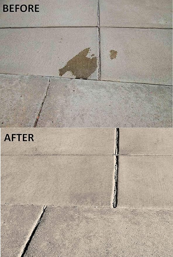 Concrete Oil Stain Remover Eco-Friendly Bio-Remediates and Removes Oil &amp Grease Stains on Concrete and Asphalt Driveways Garages Pavers Patios Parking Lots and Streets(10 Oz)