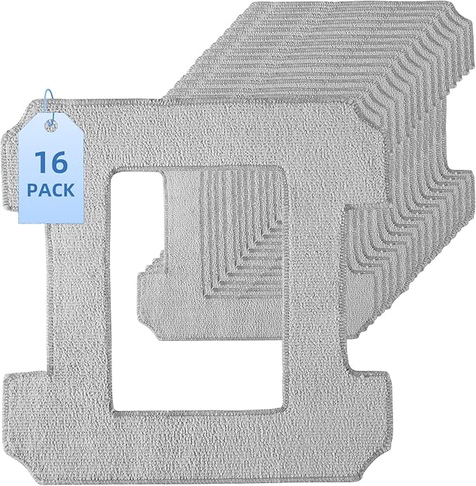 16 Pack Mopping Pads for ECOVACS Winbot W2 PRO Omni / W2 PRO / W2 / W1 PRO / W1 Window Cleaning Robot Washable Microfiber Mop Pad Window Cleaning Replacement Accessories