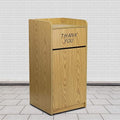 EMMA + OLIVER Wood Tray Top Receptacle in Oak