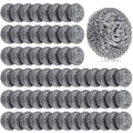 Honeydak 150 Pack Stainless Steel Scourers Steel Wool Scrubbers Bulk Separately Packaged 2.5 Inch 15 Gram Metal Scourers Sponges Wire Scouring Pad for Stove Pot Pan Oven Kitchen Restaurant(Classic)
