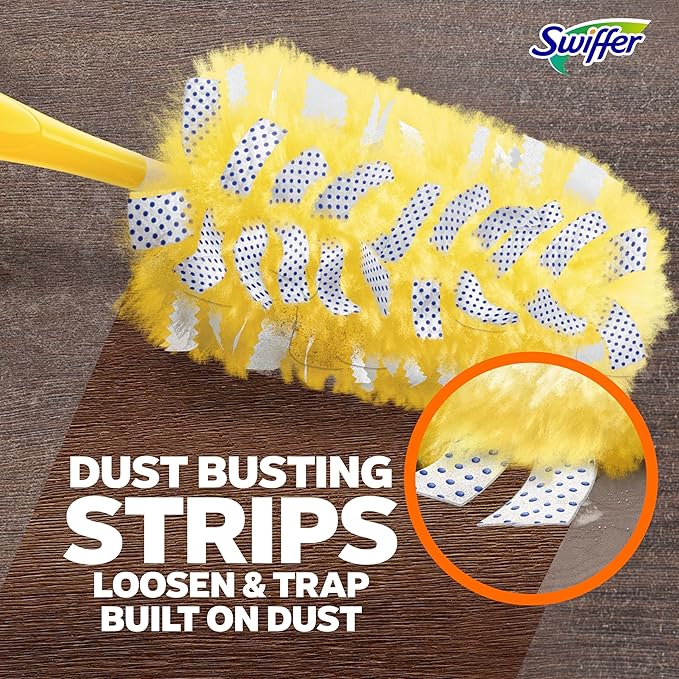 Swiffer Dusters Heavy Duty Multi-Surface Duster Refills for Cleaning Lavender 24 Count (4 Packs of 6)