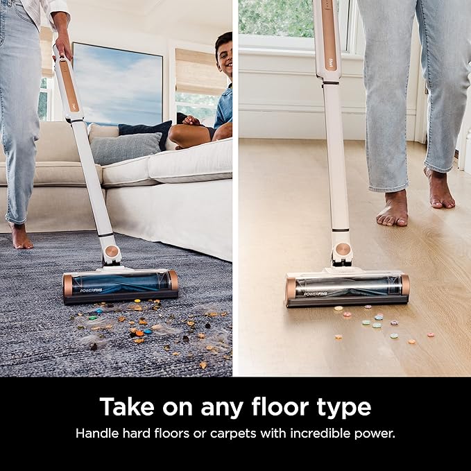 Shark WS642AE WANDVAC System Ultra-Lightweight Powerful Cordless Stick Vacuum with HEPA Self-Empty Charging Base Anti-Allergen Complete Seal PowerFins Self-Cleaning Brushroll &amp Pet Tool White