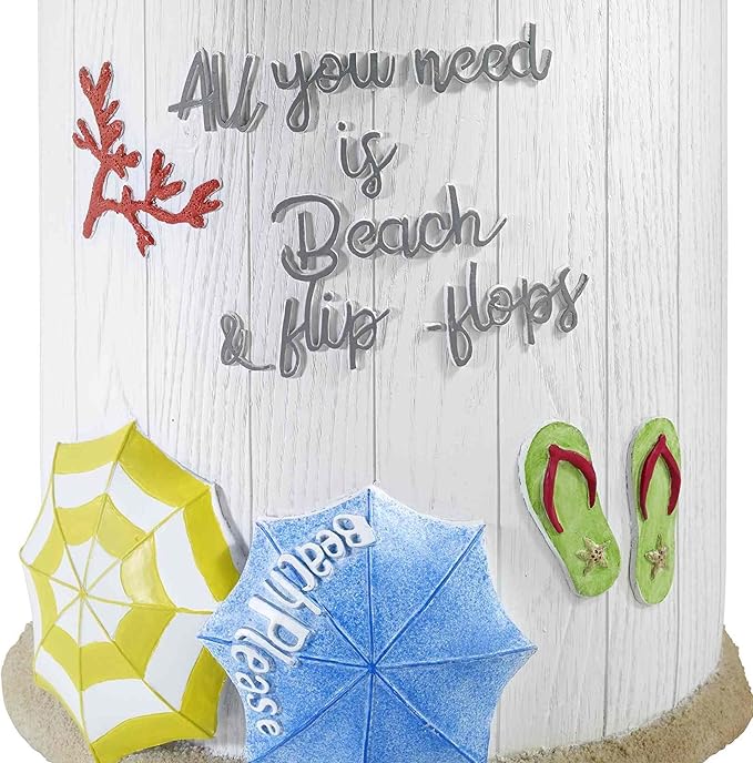 Avanti Linens - Tissue Box Cover Beach Inspired Bathroom Decor (Beach Mode Collection)