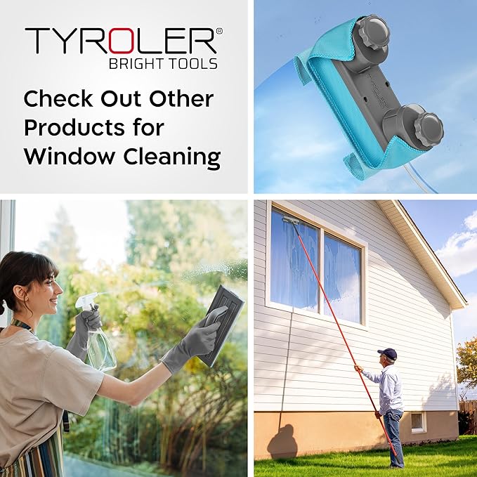 Tyroler Outside Magnetic Window Cleaner Tool | The Glider S-1 AFC Double-Sided Window Cleaner Tool Fits Windows 0.1-0.4 Thick | Magnet Window Cleaner | Magnetic Glass Cleaner | Limpiador magnetico