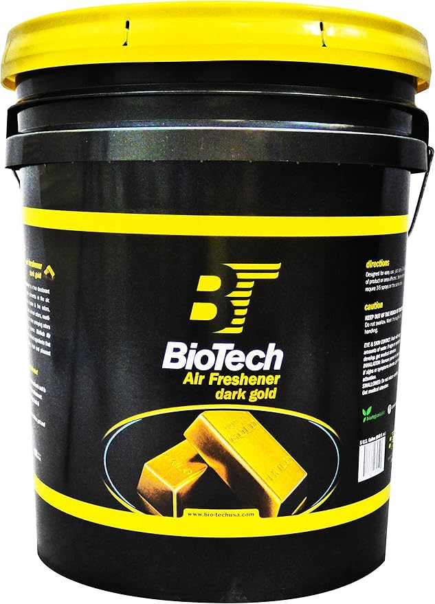 BioTech Air Freshener Dark Gold Scent Contains no harmful solvents and safe for use on any environment Controls smoke cigarette mildew pet and food odors 5 Gallons Pail (1)