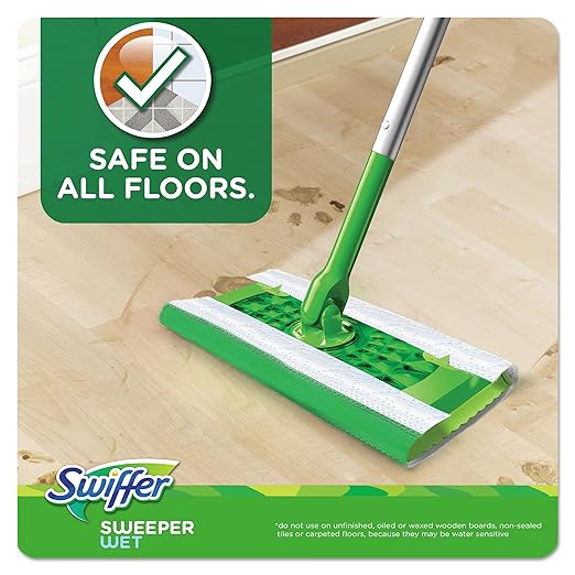 Swiffer 82856 Wet Refill Cloths Open Window Fresh Cloth White 10 x 8 28 per Box (Case of 6 Boxes)