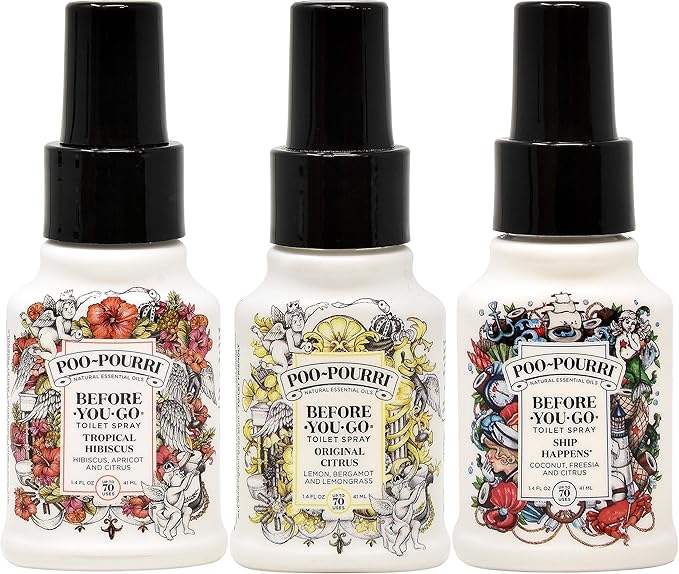 Poo-Pourri Original CitrusShip Happens and Tropical Hibiscus 1.4 Ounce Set