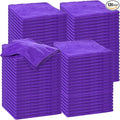 Nuenen Microfiber Cleaning Cloths for Cars 16 x 16 Inch Ultra Absorbent Car Towels Drying Reusable Cleaning Supplies House Kitchen Window Microfiber Towel(Purple120 Pcs)