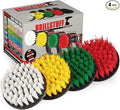 Drill Brush Attachment Power Scrubber Brush Set - 4in 4 Piece Soft Medium and Stiff Power Scrubbing Brushes Drill Attachment – Spin Brushes for Cleaning Showers Tubs Bathroom Tile Grout Carpet