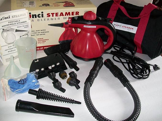 Scunci SS1000 Hand Held Steam Cleaner with Attachments