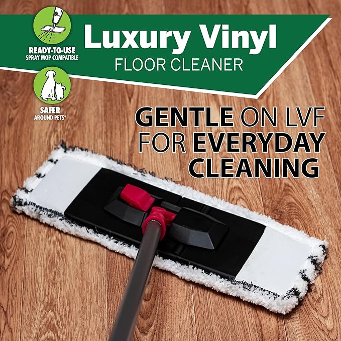 OdoBan Ready-to-Use Luxury Vinyl Floor Cleaner Streak Free and Neutral PH Formula Made in the USA Scentless 32 Oz Spray 6-Pack