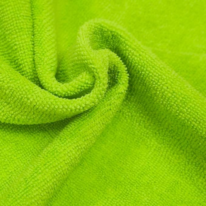 POLYTE Microfiber Cleaning Cloth 12 x 16 in Blue Green Yellow 36 Pack