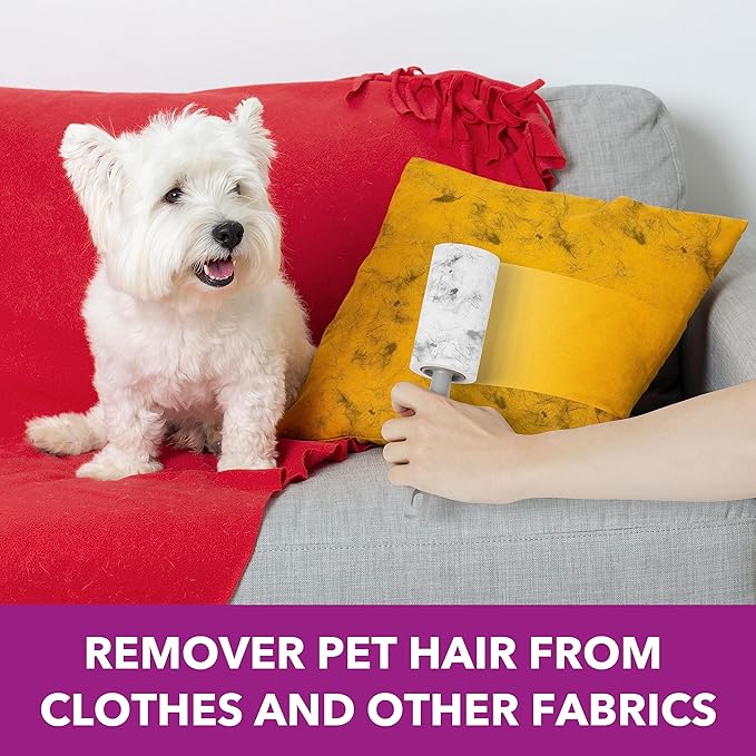 MEIQIHOME Lint Rollers for Pet Hair Extra Sticky 1110 Sheets Mega Value Set Lint Roller with 5 Upgraded Handles 10 Rollers Portable Pet Lint Roller for Clothes Furniture Dog &amp Cat Hair Removal