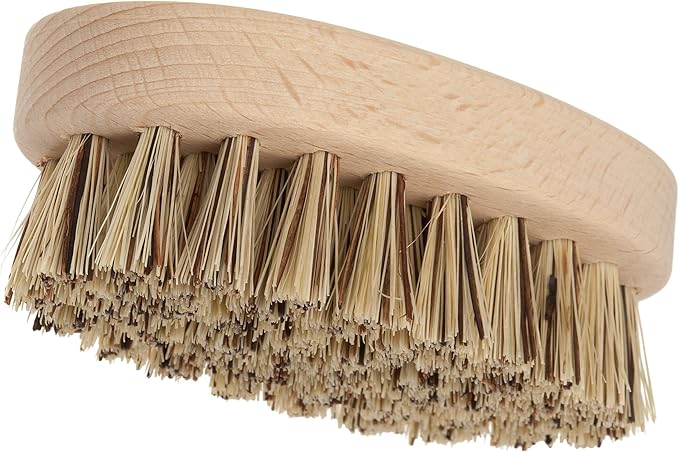 REDECKER Mussel Brush with Beechwood Handle 3-3/4-Inches Set of 2 - Brush for Scrubbing Mussels