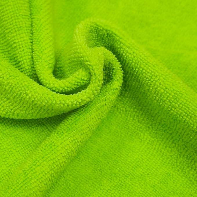 POLYTE Microfiber Cleaning Cloth 12 x 16 in Blue Green Yellow 24 Pack