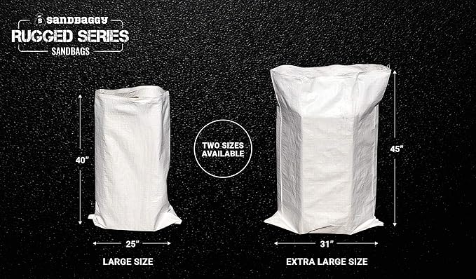 Sandbaggy Large Sandbags - Size: 25 x 40 - Thick Heavy Duty Contractor Bags Heavy Duty Garbage Bags Dumpster Bag Construction Trash Bags 6 mil (10 Bags)