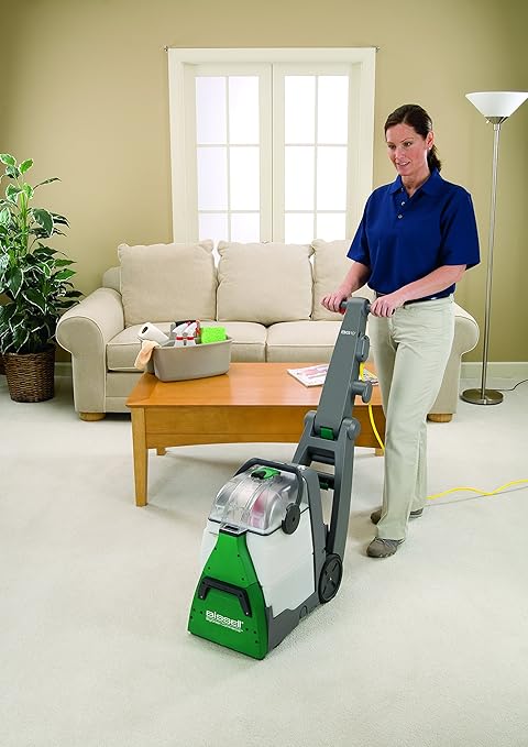 Bissell BigGreen Commercial BG10 Deep Cleaning 2 Motor Extractor Machine &amp Professional Pet Urine Eliminator + Oxy Carpet Cleaning Formula &amp Hose &amp Upholstery Tool 30G