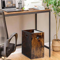 Small Trash Can 4.5 Gallon Garbage Can with Handle Metal Mesh Waste Basket Rectangular Trashcan for Bedroom Bathroom Office Living Room Industrial Finish