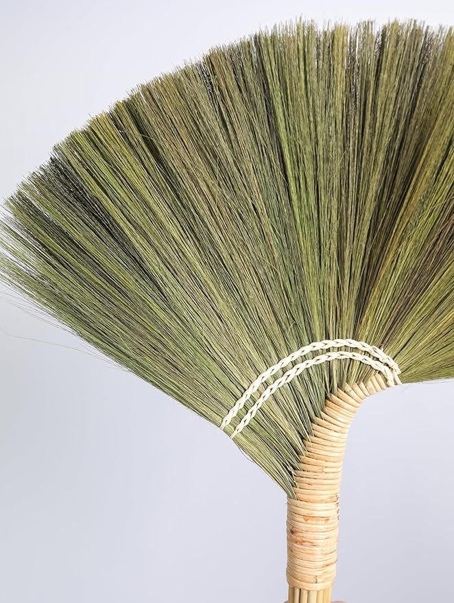Deluxe Vietnamese Natural Straw Broom /45 Handmade Soft Grass Sweeping Broom for Indoor &amp Outdoor/Beauty of Nature Collection