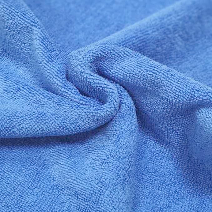 POLYTE Microfiber Cleaning Cloth 12 x 16 in Blue Green Yellow 36 Pack