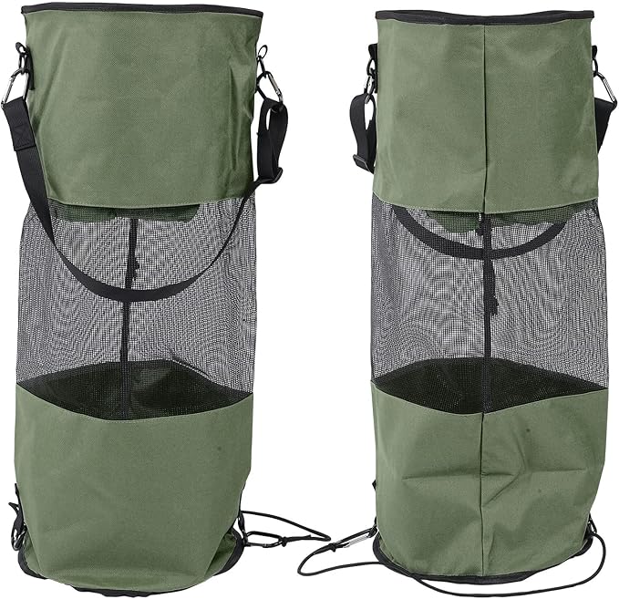 Reusable Boat Trash Bag Waterproof Mesh Garbage Bag for Boat Outdoor Camping Kayaking with Elastic Top and Sturdy Buckle Strap for Secure Mounting