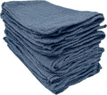 Detailer's Preference Absorbent Cotton Shop Towels Reusable Cleaning Rags for Auto Garage Home Kitchen Industrial Use Wipe Spills Grease Oil Grime Dirt &amp More 11x12 50-Pack Blue
