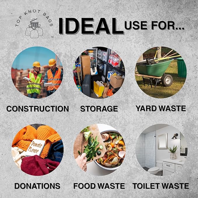 45 Gallon Garbage Trash Bag 40X46 1.5 Mil Black 100 Count Can Liner Bulk 40 Gallon 41 Gallon 42 Gallon 43 Gallon 44 Gallon Made in USA