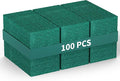 100 Pack Heavy Duty Scouring Pads 3x4 Inch – Green Scrubbing Pads Non Scratch Bulk Scrub Pads for Kitchen Dishes Pots Pans Grill &amp Household Cleaning – Reusable Multipurpose Scrubber Pads