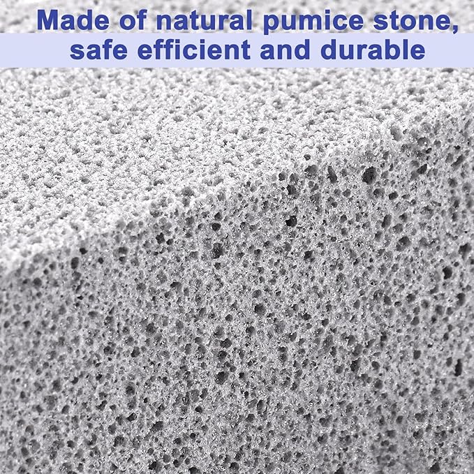 7 Pack Pumice Stone for Toilet Cleaning Pumice Stone Toilet Bowl Cleaner Pumice Scouring Stick with Handle Powerfully Cleans Hard Water Rings Replaceable Design