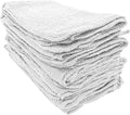 Detailer's Preference Absorbent Cotton Shop Towels Reusable Cleaning Rags for Auto Garage Home Kitchen Industrial Use Wipe Spills Grease Oil Grime Dirt &amp More 11x12 50-Pack White