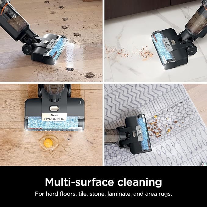 Shark HydroVac MessMaster Wet Dry Vacuum Cleaner Cordless 3-in-1 Vacuum Mop All in One &amp Self-Cleaning System Lightweight Powerful Suction for Hard Floors &amp Area Rugs Stone WD261Rose G