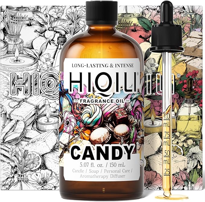 HIQILI Candy Fragrance Oil for Diffusers for Home Sweet Scent Perfect for Soap &amp Candle Making Long-Lasting - 5.07 Fl Oz