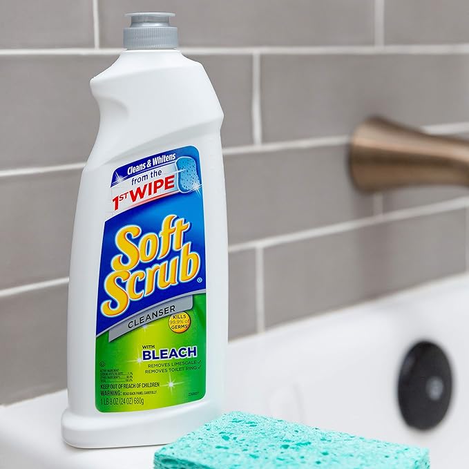 Soft Scrub Antibacterial Cleaner with Bleach Surface Cleanser 36 Ounce (Pack of 6)