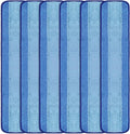 LTWHOME 24 Microfiber Commercial Mop Refill Pads in Blue Fit for Wet or Dry Floor Cleaning (Pack of 6)