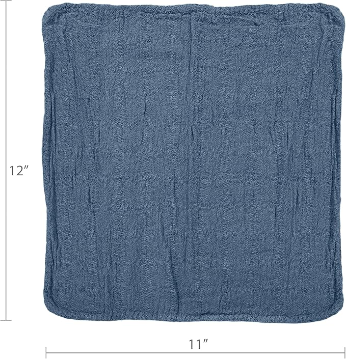 Detailer's Preference Absorbent Cotton Shop Towels Reusable Cleaning Rags for Auto Garage Home Kitchen Industrial Use Wipe Spills Grease Oil Grime Dirt &amp More 11x12 50-Pack Blue