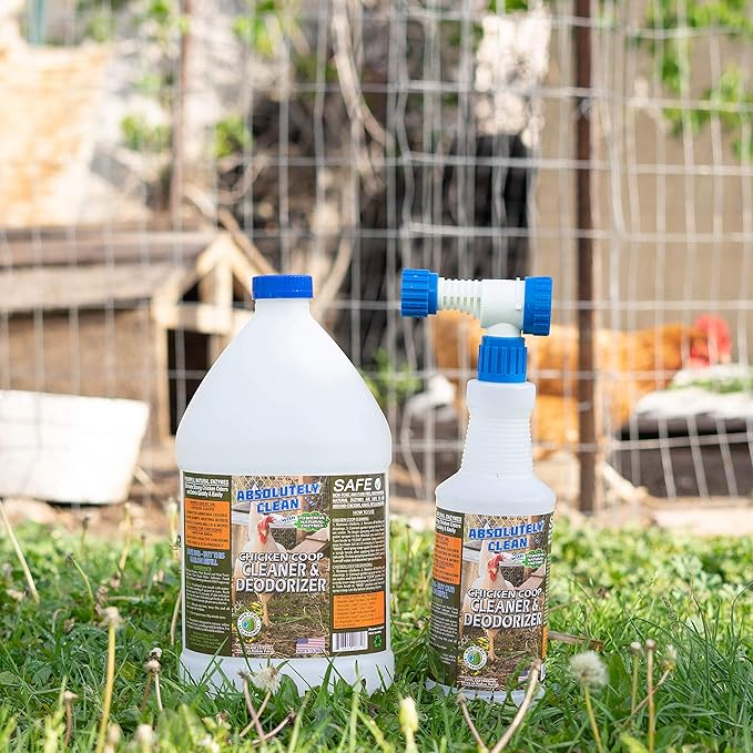 Absolutely Clean Chicken Coop Cleaner and Deodorizer Veterinarian Approved Powerful Natural Enzyme Cleaner Safely Eliminate Tough Messes and Odors Made in Colorado