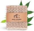 rE: REKURATOR Hemp Scrubber – 100% Hemp Fiber Loosely Woven Two-Layer Mesh Non-Scratch Plastic-Free Unbleached Multi-Purpose for Dishes Produce &amp Bathing (3-Pack)