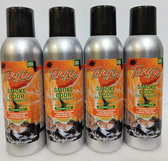 Smoke Odor Exterminator 198 gm/ 7 oz Large Spray Tangie 7oz Can 4 Pack. Assorted