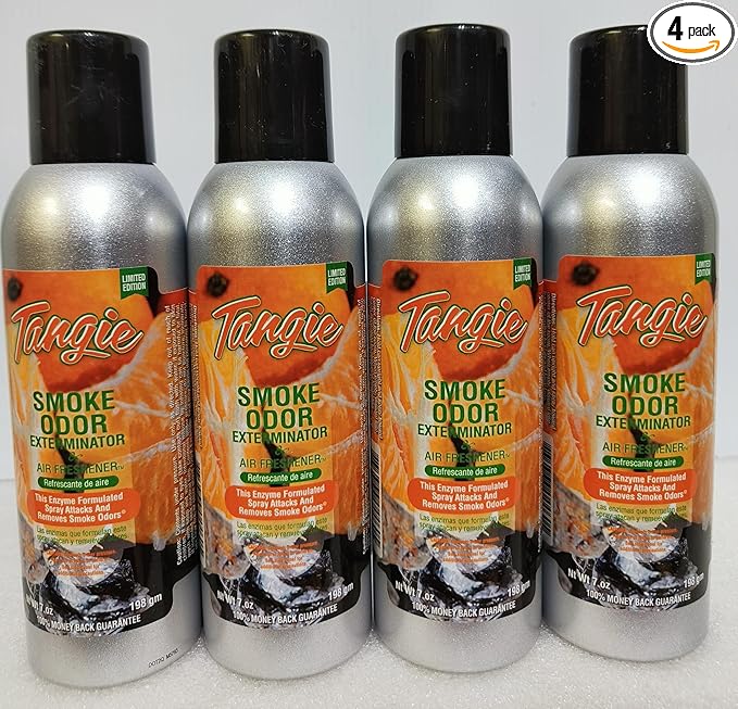 Smoke Odor Exterminator 198 gm/ 7 oz Large Spray Tangie 7oz Can 4 Pack. Assorted