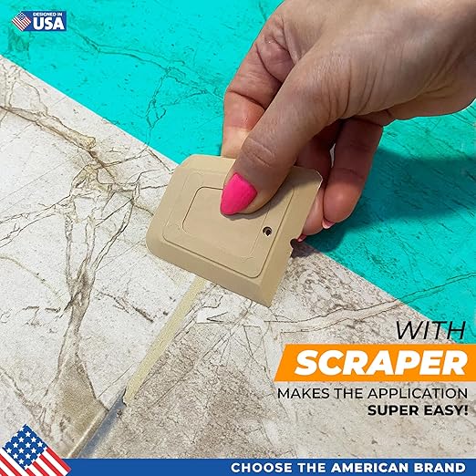 Pentausa Premixed Acrylic Sanded Tile Grout Repair Kit - Ready to Use Grout Renew Filler for Bathroom Shower &amp Kitchen Tile with Grout Removal Tool Applicator &amp Sponge (8.8 Oz - 250gr) (Be