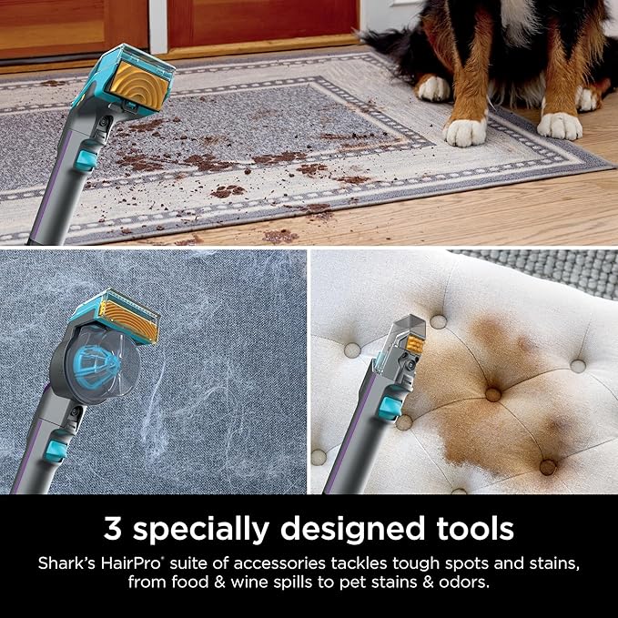 Shark PX250 StainStriker HairPro Portable Carpet Upholstery &amp Area Rug Cleaner with Pet Stain &amp Hair Tools Self-Cleaning Perfect for Pets &amp Car Interiors 3 Cleaning Tools &amp Pet Sol